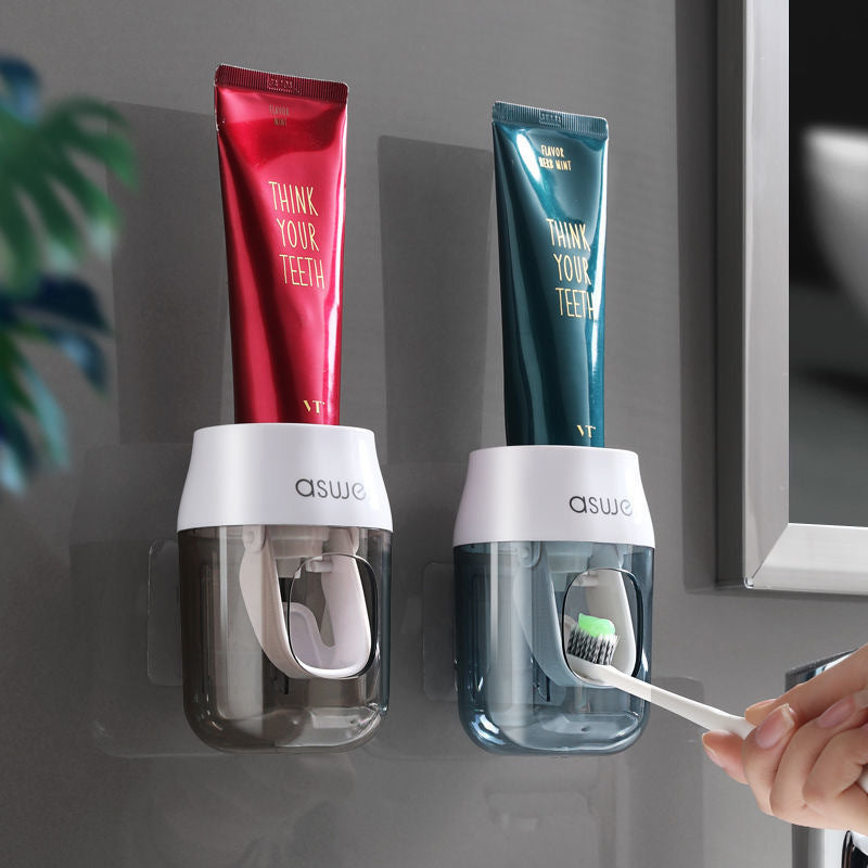 Dispensador automático de pasta dental con soporte