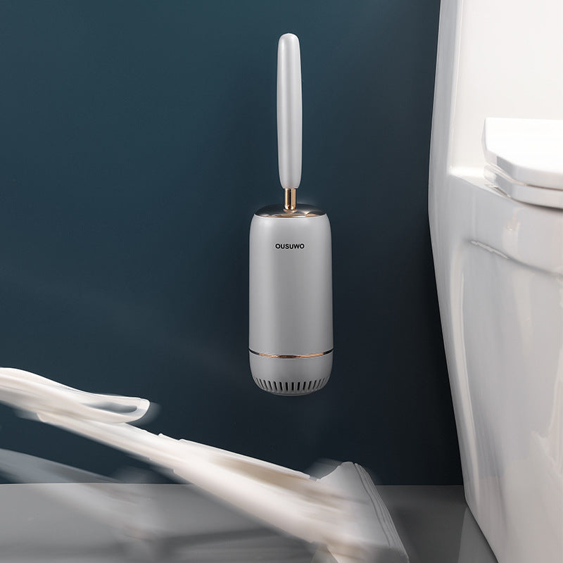 Cepillo de inodoro de silicona con soporte de pared