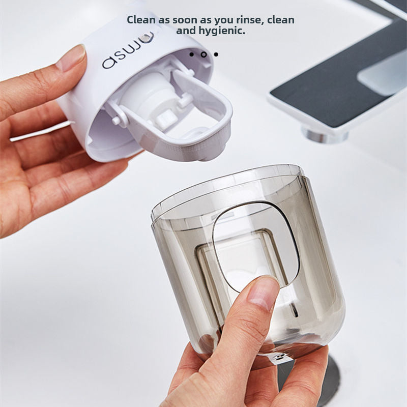 Dispensador automático de pasta dental con soporte