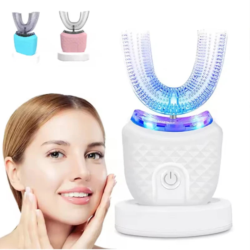 Cepillo de Dientes Eléctrico Ultrasónico 360° – Limpieza Profunda y Blanqueamiento (Silicona Suave)