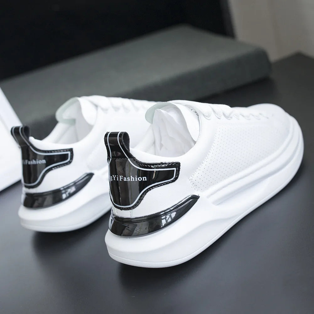 Zapatillas Blancas para Hombre y Mujer – Suela Gruesa y Estilo Deportivo