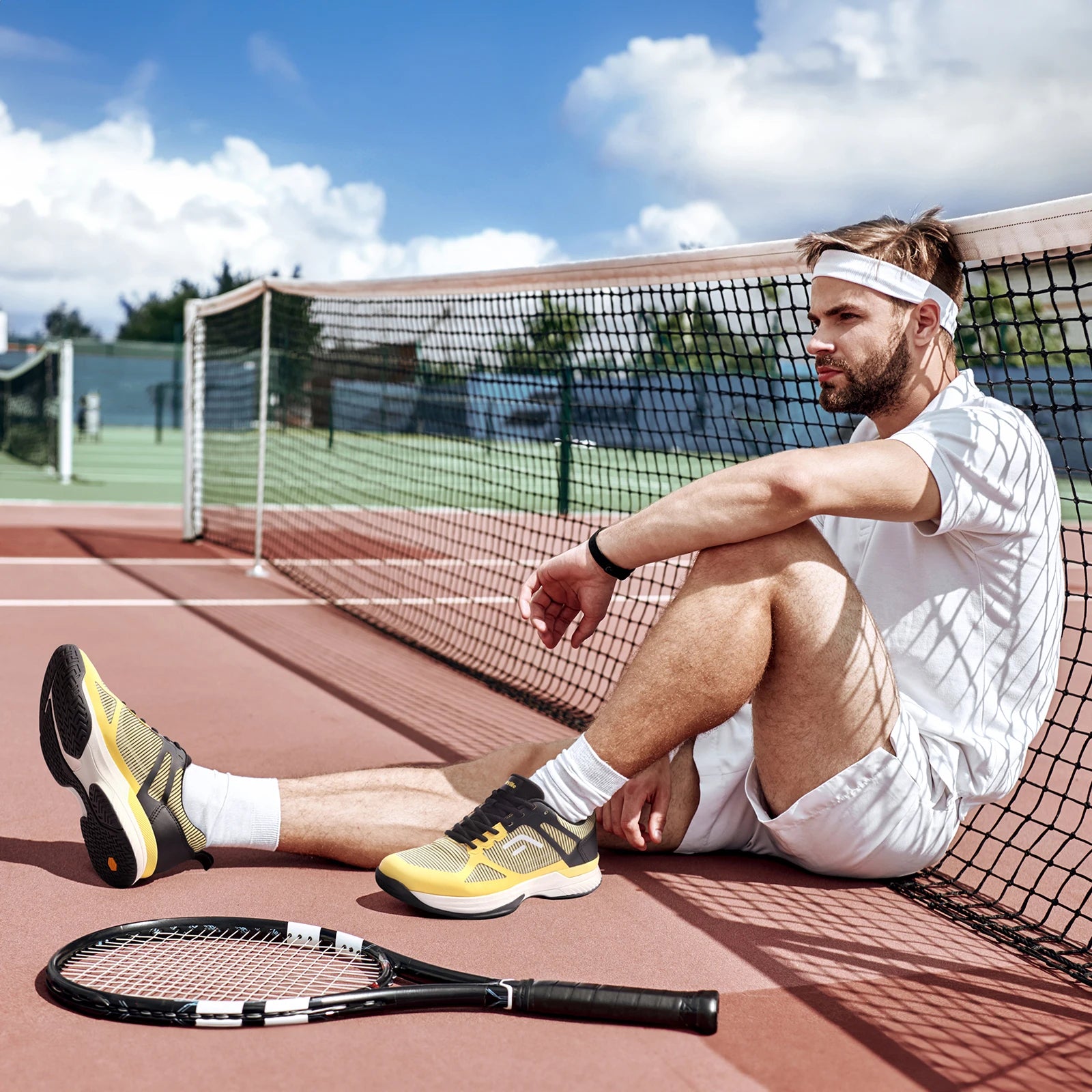 FitVille Pickleball – Zapatillas Anchas para Hombre con Soporte de Arco