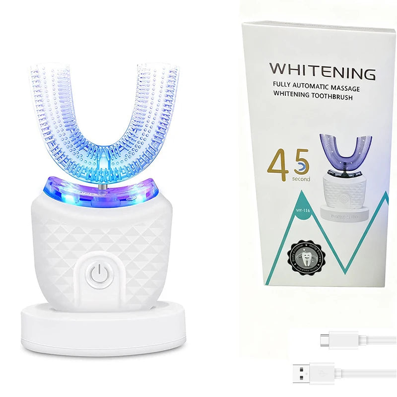 Cepillo de Dientes Eléctrico Ultrasónico 360° – Limpieza Profunda y Blanqueamiento (Silicona Suave)