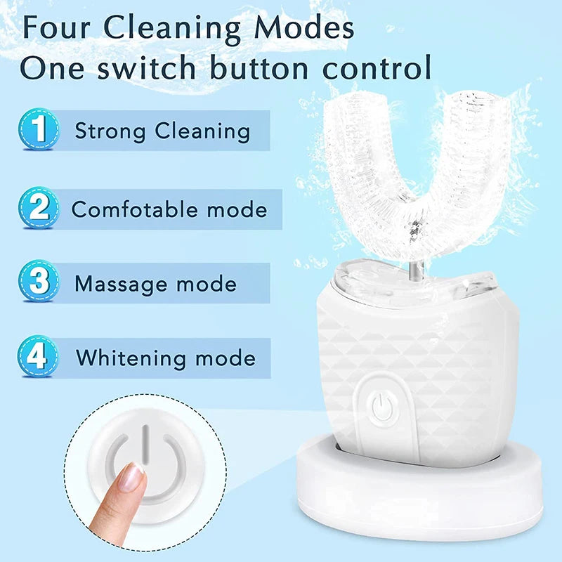 Cepillo de Dientes Eléctrico Ultrasónico 360° – Limpieza Profunda y Blanqueamiento (Silicona Suave)