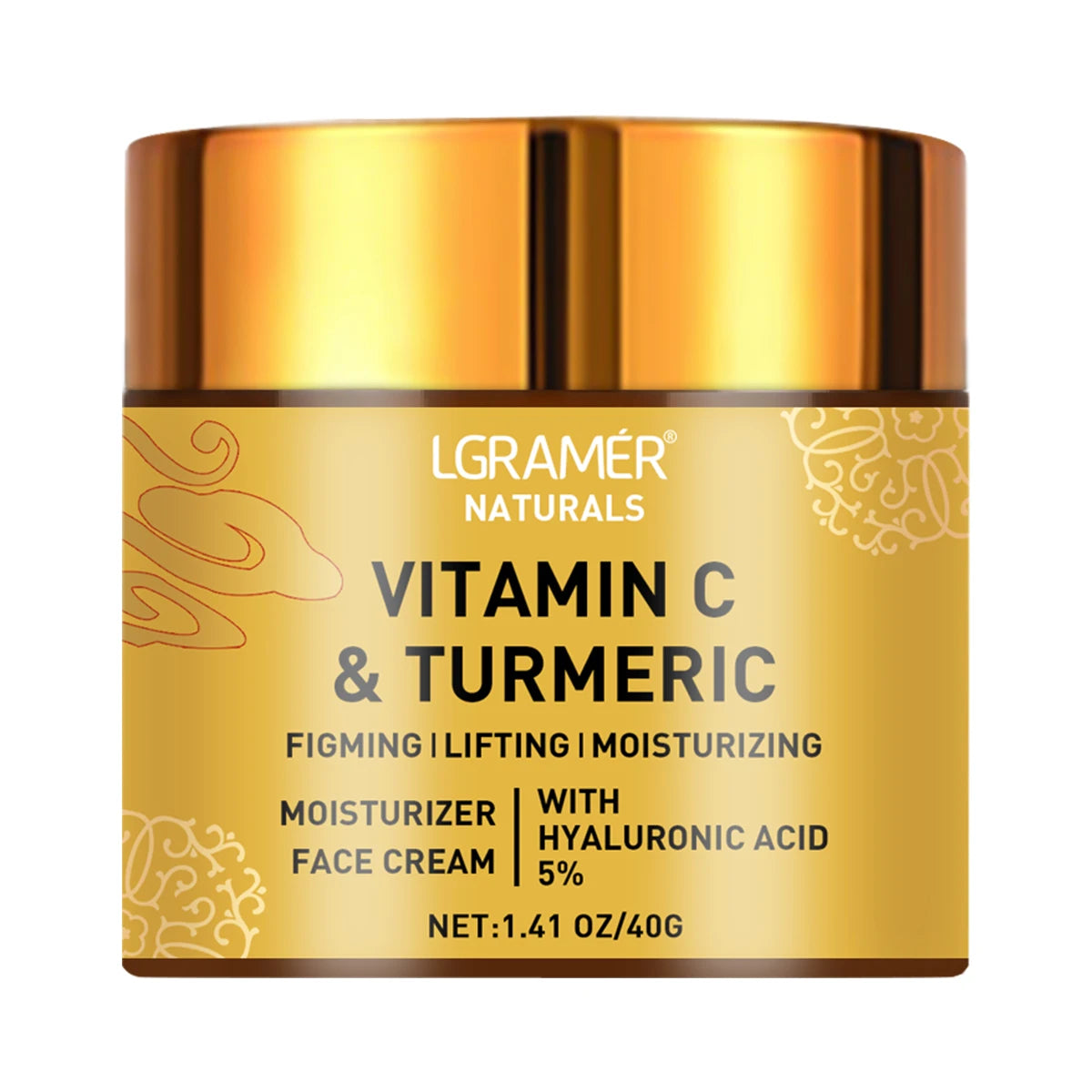 Crema facial iluminadora con cúrcuma y vitamina C