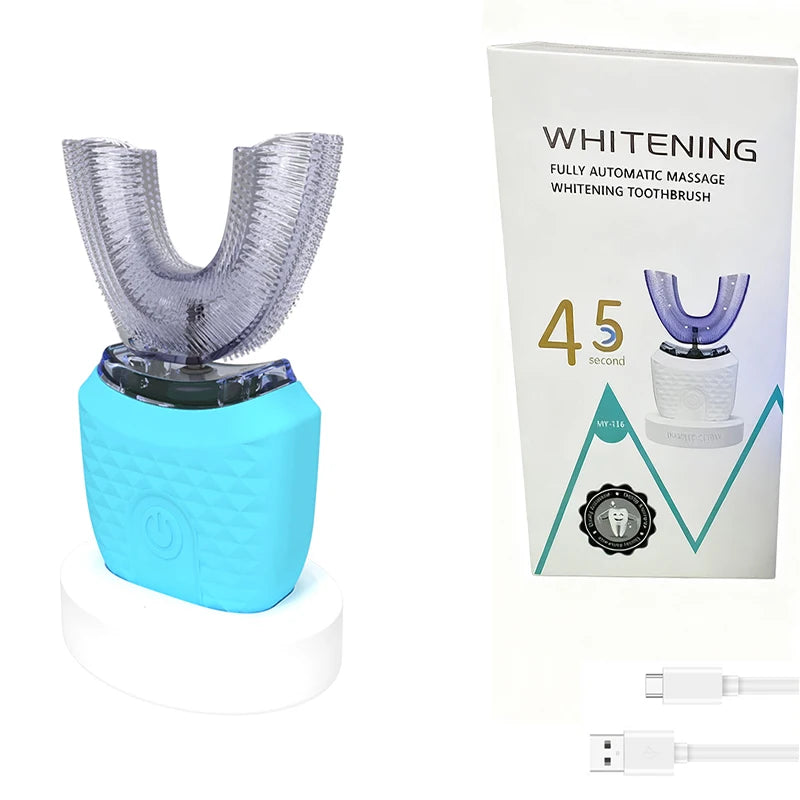 Cepillo de Dientes Eléctrico Ultrasónico 360° – Limpieza Profunda y Blanqueamiento (Silicona Suave)