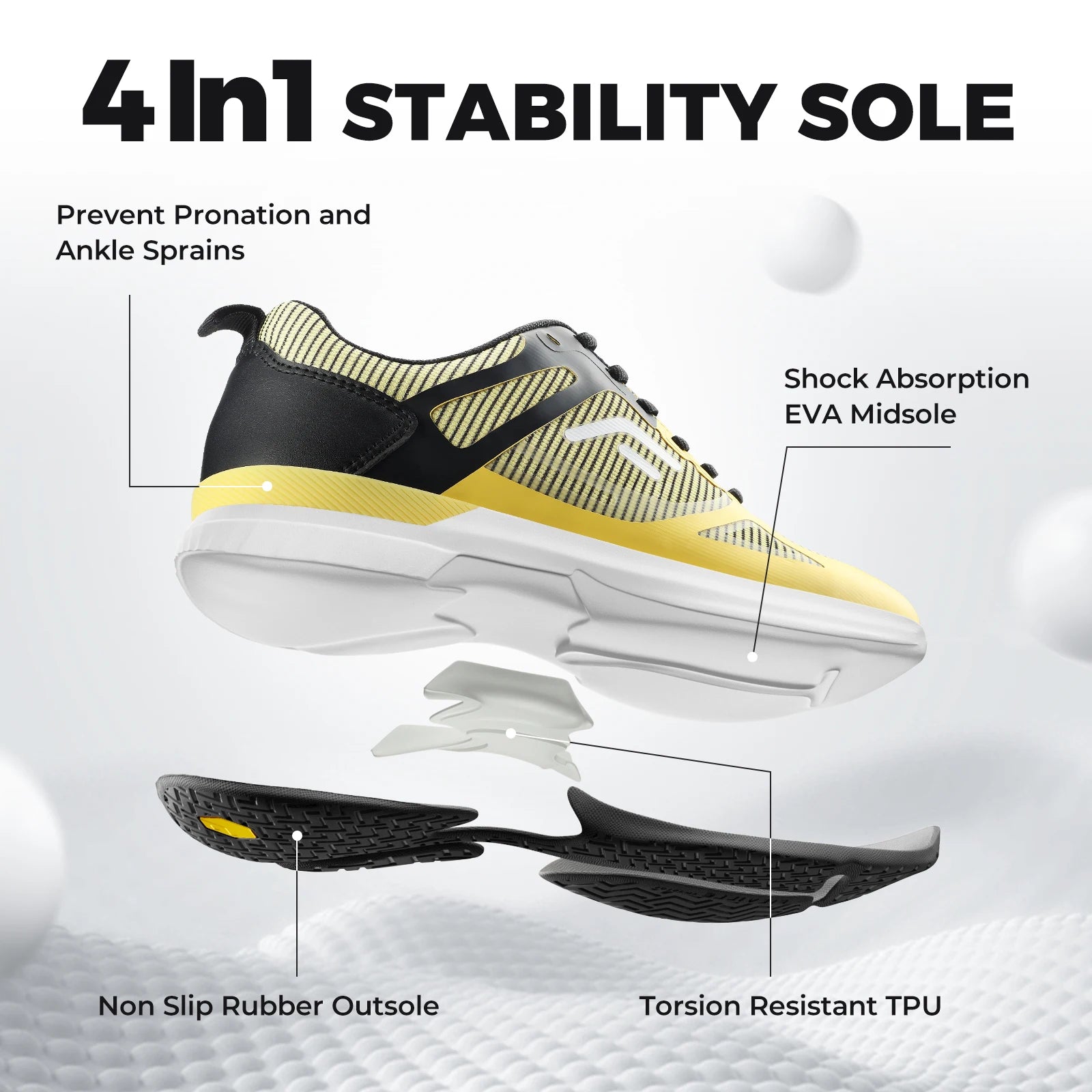 FitVille Pickleball – Zapatillas Anchas para Hombre con Soporte de Arco
