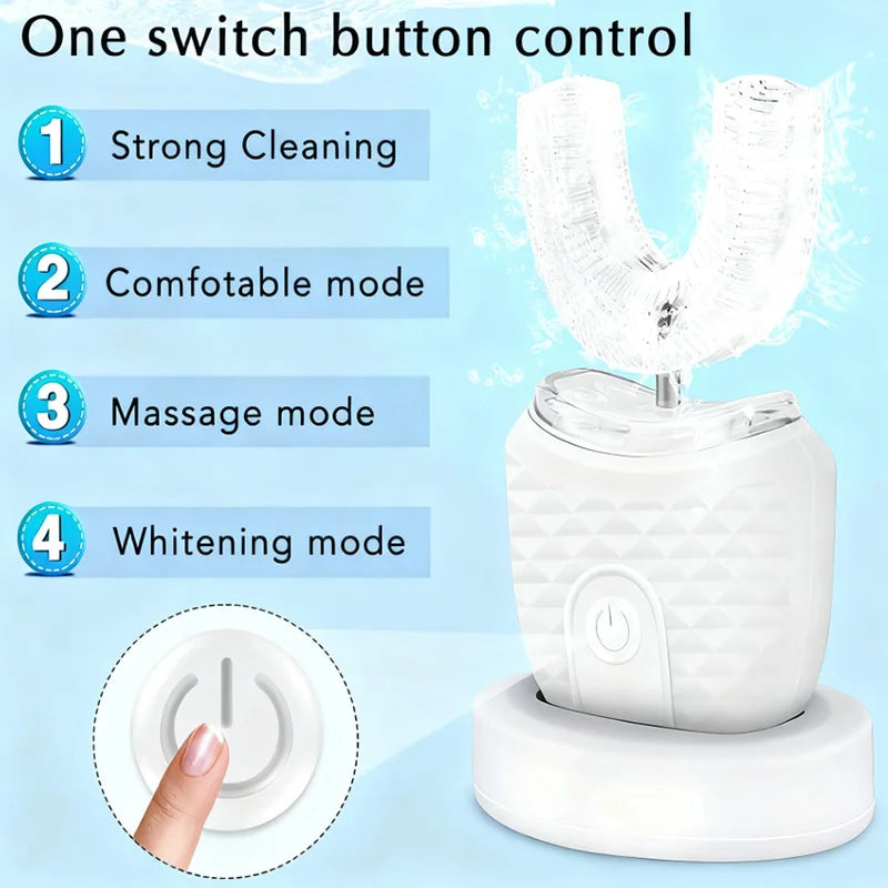 Cepillo de Dientes Eléctrico Ultrasónico 360° – Limpieza Profunda y Blanqueamiento (Silicona Suave)