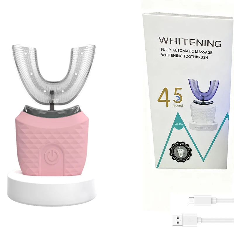 Cepillo de Dientes Eléctrico Ultrasónico 360° – Limpieza Profunda y Blanqueamiento (Silicona Suave)