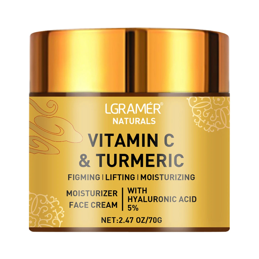 Crema facial iluminadora con cúrcuma y vitamina C